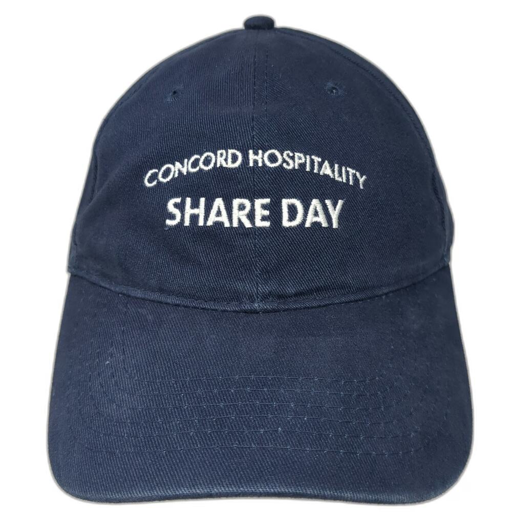 Apollo USA Concord Hospitality Share Day Blue Baseball Cap One Size Logo Hat